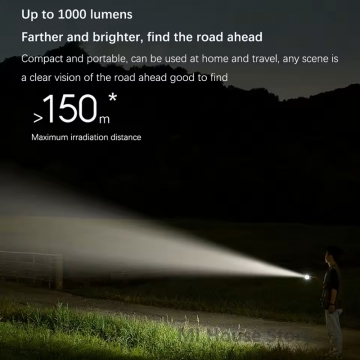 Багатофункціональний ліхтарик Xiaomi Mijia Multifunctional Portable Flashlight, модель MJSDT002QW, IP65, світловий потік 1000 лм, 5 режимів (основне світло, атмосферне світло, свічка, стробоскоп, SOS), 3 рівня яскравості основного світла, 3 рівня колірної температури атмосферного світла (2700 К, 3300 К, 4000 К), дистанція 150 м, акумулятор 3100 мА/г, USB Type-C, час роботи до 30 годин, час зарядки 180 хвилин, відкидний гачок, Київ, Киев
