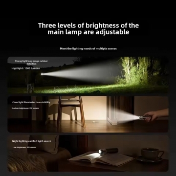 Багатофункціональний ліхтарик Xiaomi Mijia Multifunctional Portable Flashlight, модель MJSDT002QW, IP65, світловий потік 1000 лм, 5 режимів (основне світло, атмосферне світло, свічка, стробоскоп, SOS), 3 рівня яскравості основного світла, 3 рівня колірної температури атмосферного світла (2700 К, 3300 К, 4000 К), дистанція 150 м, акумулятор 3100 мА/г, USB Type-C, час роботи до 30 годин, час зарядки 180 хвилин, відкидний гачок, Київ, Киев