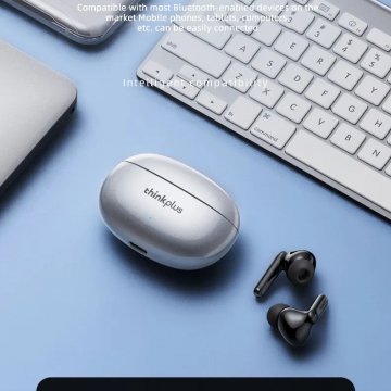 Бездротова bluetooth гарнітура Lenovo ThinkPlus Live Pods XT88, тип навушника внутрішньоканальний, 13-мм динамичні випромінювачі з діафрагмою з композитних полімерів, кодеки: SBC / AAC, 20 – 20 000 Гц, bluetooth 5.3, подвійний мікрофон із системою шумозаглушення, сенсорне керування музикою, дзвінками, і викликом голосового асистента, час роботи від одного заряда до 4 г, до 20 г з підзарядкою від кейса, USB Type-C, вага кожного навушника: 3,6 г, Київ, Киев