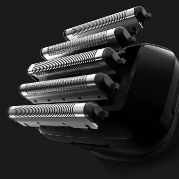 Блок бритвенных головок для электробритвы Xiaomi Mijia 5-Blade Electric Shaver, модель MSWT501 для модели бритвы MSW501, 5-элементная плавающая режущая головка, 5 независимых плавающих лезвий из медицинской нержавеющей стали, лезвия трёх видов для разного типа волос, магнитное крепление режущей головки к корпусу, сухое бритьё и влажное бритьё, влагозащита по стандарту IPX7 (можно мыть под струёй воды), Киев