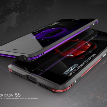 Чехол-бампер Luphie (серия Double Colours Sword) для смартфона Xiaomi Mi5S, авиационный анодированный алюминий, алюминиевый бампер, двухцветный противоударный бампер из двух частей, скрученных двумя винтиками, в комплекте отвёртка и 2 запасных винтика, тканевые накладки на внутренней поверхности рамы для защиты корпуса смартфона, чёрный + красный, чёрный + фиолетовый, серый + серебряный, золотой + серебряный, красный + серебряный, голубой + серебряный, Киев