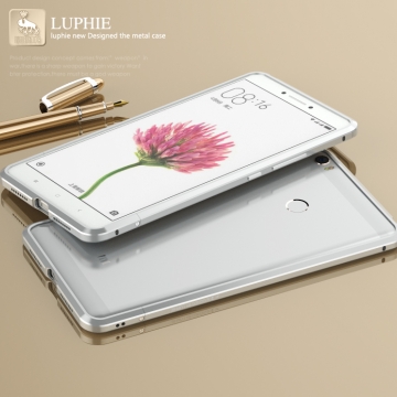 Чехол-бампер Luphie (серия Sword) для смартфона Xiaomi Mi Max, авиационный анодированный алюминий, алюминиевый бампер, бампер состоит из двух частей, скрученных двумя винтиками, в комплект входит отвёртка и 2 запасных винтика, стикер из искусственной кожи на заднюю панель, тканевые накладки на внутренней поверхности рамы для защиты корпуса смартфона, чёрный бампер + чёрная накладка, красный бампер + красная накладка, серебряный бампер + белая накладка, золотой бампер + коричневая накладка, Киев