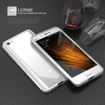 Чехол-бампер Luphie (серия Sword) для смартфона Xiaomi Mi5, авиационный анодированный алюминий, алюминиевый бампер, противоударный бампер из двух частей, скрученных двумя винтиками, в комплекте отвёртка и 2 запасных винтика, тканевые накладки на внутренней поверхности рамы для защиты корпуса смартфона, чёрный, серый, серебряный, золотой, красный, Киев