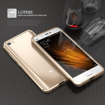 Чехол-бампер Luphie (серия Sword) для смартфона Xiaomi Mi5, авиационный анодированный алюминий, алюминиевый бампер, противоударный бампер из двух частей, скрученных двумя винтиками, в комплекте отвёртка и 2 запасных винтика, тканевые накладки на внутренней поверхности рамы для защиты корпуса смартфона, чёрный, серый, серебряный, золотой, красный, Киев