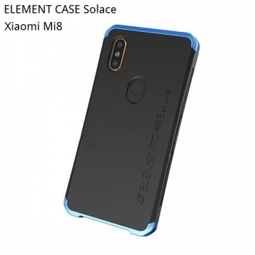 Чехол Element Case Solace для смартфона Xiaomi Mi8, корпус из поликарбоната, алюминиевые накладки, бампер состоит из трёх частей, скрученных четырьмя винтиками, в комплект входит отвёртка и 2 запасных винтика, резиновые прокладки на внутренней поверхности рамы для защиты корпуса смартфона со встроенными кнопками регулировки громкости и включения / выключения, фабричная упаковка, Киев