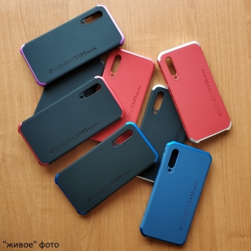 Чехол Element Case Solace для смартфона Xiaomi Mi9, противоударный бампер, корпус из поликарбоната, алюминиевые накладки, бампер состоит из трёх частей, скрученных четырьмя винтиками, в комплект входит отвёртка и 2 запасных винтика, резиновые прокладки на внутренней поверхности рамы для защиты корпуса смартфона со встроенными кнопками регулировки громкости и включения / выключения, фабричная упаковка, Киев