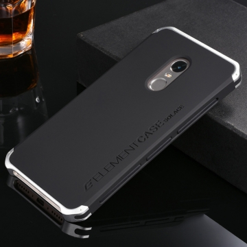 Чехол Element Case Solace для смартфона Xiaomi RedMi Note 4X, корпус из поликарбоната, алюминиевые накладки, бампер состоит из трёх частей, скрученных четырьмя винтиками, в комплект входит отвёртка и 2 запасных винтика, резиновые прокладки на внутренней поверхности рамы для защиты корпуса смартфона со встроенными кнопками регулировки громкости и включения / выключения, фабричная упаковка, Киев