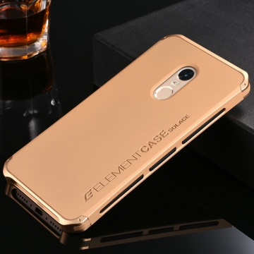 Чехол Element Case Solace для смартфона Xiaomi RedMi Note 4X, корпус из поликарбоната, алюминиевые накладки, бампер состоит из трёх частей, скрученных четырьмя винтиками, в комплект входит отвёртка и 2 запасных винтика, резиновые прокладки на внутренней поверхности рамы для защиты корпуса смартфона со встроенными кнопками регулировки громкости и включения / выключения, фабричная упаковка, Киев