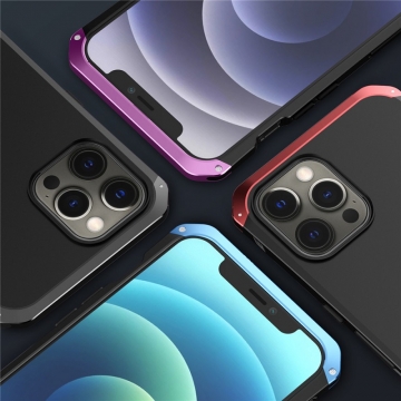 Чехол Element Case Solace (Element Box) для смартфона iPhone 12 Pro Max, противоударный бампер, корпус из поликарбоната, алюминиевые накладки, бампер состоит из трёх частей, скрученных четырьмя винтиками, в комплект входит отвёртка и 2 запасных винтика, резиновые прокладки на внутренней поверхности рамы для защиты корпуса смартфона, встроенные кнопки регулировки громкости, фабричная упаковка, Киев