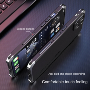 Чехол Element Case Solace (Element Box) для смартфона iPhone 13 Mini, противоударный бампер, корпус из поликарбоната, алюминиевые накладки, бампер состоит из трёх частей, скрученных четырьмя винтиками, в комплект входит отвёртка и 2 запасных винтика, резиновые прокладки на внутренней поверхности рамы для защиты корпуса смартфона, встроенные кнопки регулировки громкости, двойное отверстие для крепления ремешка, фабричная упаковка, Киев