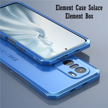 Чехол Element Case Solace Element Box для смартфона Xiaomi Poco F3 / Xiaomi Redmi K40 / Xiaomi Redmi K40 Pro / Xiaomi Mi 11i, противоударный бампер, корпус из поликарбоната, алюминиевые накладки, бампер состоит из трёх частей, скрученных четырьмя винтиками, в комплект входит отвёртка и 2 запасных винтика, резиновые прокладки на внутренней поверхности рамы для защиты корпуса смартфона со встроенными кнопками регулировки громкости и включения / выключения, фабричная упаковка, Киев