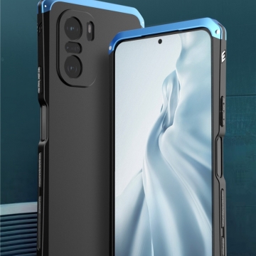 Чехол Element Case Solace Element Box для смартфона Xiaomi Poco F3 / Xiaomi Redmi K40 / Xiaomi Redmi K40 Pro / Xiaomi Mi 11i, противоударный бампер, корпус из поликарбоната, алюминиевые накладки, бампер состоит из трёх частей, скрученных четырьмя винтиками, в комплект входит отвёртка и 2 запасных винтика, резиновые прокладки на внутренней поверхности рамы для защиты корпуса смартфона со встроенными кнопками регулировки громкости и включения / выключения, фабричная упаковка, Киев