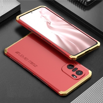 Чехол Element Case Solace Element Box для смартфона Xiaomi Poco F3 / Xiaomi Redmi K40 / Xiaomi Redmi K40 Pro / Xiaomi Mi 11i, противоударный бампер, корпус из поликарбоната, алюминиевые накладки, бампер состоит из трёх частей, скрученных четырьмя винтиками, в комплект входит отвёртка и 2 запасных винтика, резиновые прокладки на внутренней поверхности рамы для защиты корпуса смартфона со встроенными кнопками регулировки громкости и включения / выключения, фабричная упаковка, Киев