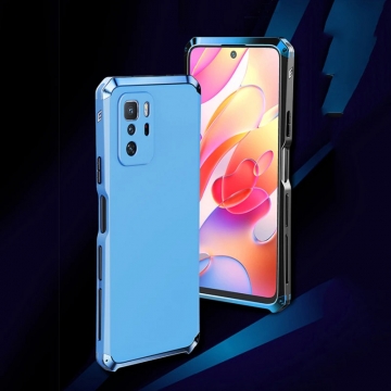 Чехол Element Case Solace Element Box для смартфона Xiaomi Poco X3 GT / Xiaomi Redmi Note 10 Pro 5G (China), противоударный бампер, корпус из поликарбоната, алюминиевые накладки, бампер состоит из трёх частей, скрученных четырьмя винтиками, в комплект входит отвёртка и 2 запасных винтика, резиновые прокладки на внутренней поверхности рамы для защиты корпуса смартфона со встроенными кнопками регулировки громкости и включения / выключения, фабричная упаковка, Киев