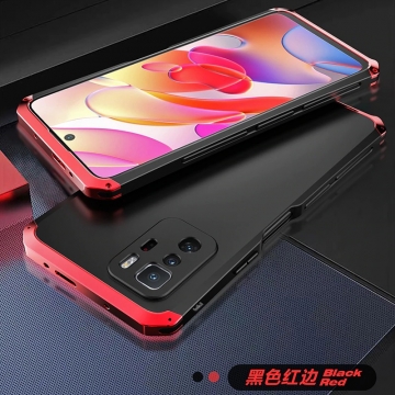 Чехол Element Case Solace Element Box для смартфона Xiaomi Poco X3 GT / Xiaomi Redmi Note 10 Pro 5G (China), противоударный бампер, корпус из поликарбоната, алюминиевые накладки, бампер состоит из трёх частей, скрученных четырьмя винтиками, в комплект входит отвёртка и 2 запасных винтика, резиновые прокладки на внутренней поверхности рамы для защиты корпуса смартфона со встроенными кнопками регулировки громкости и включения / выключения, фабричная упаковка, Киев