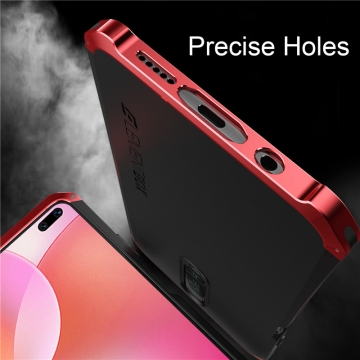 Чехол Element Case Solace (Element Box) для смартфона Xiaomi Redmi K30, противоударный бампер, корпус из поликарбоната, алюминиевые накладки, бампер состоит из трёх частей, скрученных четырьмя винтиками, в комплект входит отвёртка и 2 запасных винтика, резиновые прокладки на внутренней поверхности рамы для защиты корпуса смартфона, встроенные кнопки регулировки громкости, фабричная упаковка, Киев