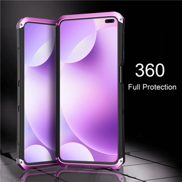 Чехол Element Case Solace (Element Box) для смартфона Xiaomi Redmi K30, противоударный бампер, корпус из поликарбоната, алюминиевые накладки, бампер состоит из трёх частей, скрученных четырьмя винтиками, в комплект входит отвёртка и 2 запасных винтика, резиновые прокладки на внутренней поверхности рамы для защиты корпуса смартфона, встроенные кнопки регулировки громкости, фабричная упаковка, Киев