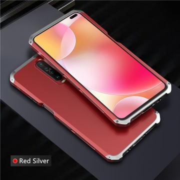 Чехол Element Case Solace (Element Box) для смартфона Xiaomi Redmi K30, противоударный бампер, корпус из поликарбоната, алюминиевые накладки, бампер состоит из трёх частей, скрученных четырьмя винтиками, в комплект входит отвёртка и 2 запасных винтика, резиновые прокладки на внутренней поверхности рамы для защиты корпуса смартфона, встроенные кнопки регулировки громкости, фабричная упаковка, Киев