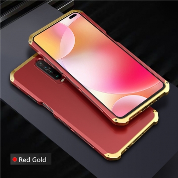 Чехол Element Case Solace (Element Box) для смартфона Xiaomi Redmi K30, противоударный бампер, корпус из поликарбоната, алюминиевые накладки, бампер состоит из трёх частей, скрученных четырьмя винтиками, в комплект входит отвёртка и 2 запасных винтика, резиновые прокладки на внутренней поверхности рамы для защиты корпуса смартфона, встроенные кнопки регулировки громкости, фабричная упаковка, Киев