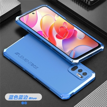 Чехол Element Case Solace (Element Box) для смартфона Xiaomi Redmi Note 10 5G / Xiaomi Poco M3 Pro, противоударный бампер, корпус из поликарбоната, алюминиевые накладки, бампер состоит из трёх частей, скрученных четырьмя винтиками, в комплект входит отвёртка и 2 запасных винтика, резиновые прокладки на внутренней поверхности рамы для защиты корпуса смартфона, встроенные кнопки регулировки громкости, фабричная упаковка, Киев