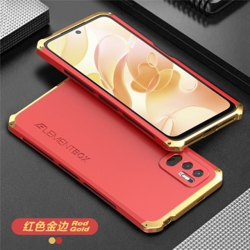 Чехол Element Case Solace (Element Box) для смартфона Xiaomi Redmi Note 10 5G / Xiaomi Poco M3 Pro, противоударный бампер, корпус из поликарбоната, алюминиевые накладки, бампер состоит из трёх частей, скрученных четырьмя винтиками, в комплект входит отвёртка и 2 запасных винтика, резиновые прокладки на внутренней поверхности рамы для защиты корпуса смартфона, встроенные кнопки регулировки громкости, фабричная упаковка, Киев