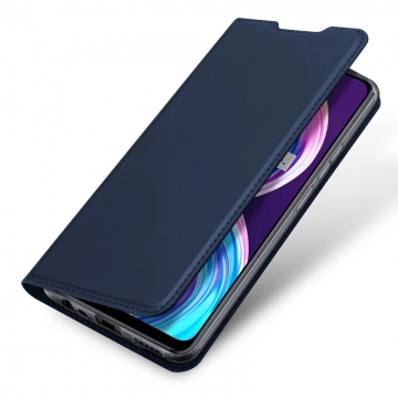 Чехол-книжка Dux Ducis (серия Skin Pro) для смартфона Oppo Realme 8 / Oppo Realme 8 Pro, горизонтальный флип, искусственная кожа, накладка из термополиуретана, встроенные магниты для фиксации чехла в закрытом и открытом состоянии, отделение для платёжных карт / визиток, возможность трансформации чехла в подставку для просмотра видео, чёрный, синий, золотой, розовый, Киев