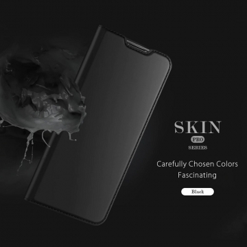 Чехол-книжка Dux Ducis (серия Skin Pro) для смартфона Oppo Realme 8 / Oppo Realme 8 Pro, горизонтальный флип, искусственная кожа, накладка из термополиуретана, встроенные магниты для фиксации чехла в закрытом и открытом состоянии, отделение для платёжных карт / визиток, возможность трансформации чехла в подставку для просмотра видео, чёрный, синий, золотой, розовый, Киев