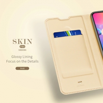 Чехол-книжка Dux Ducis (серия Skin Pro) для смартфона Xiaomi Poco F3 / Xiaomi Redmi K40 / Xiaomi Redmi K40 Pro / Xiaomi Mi 11i, горизонтальный флип, искусственная кожа, накладка из термополиуретана, встроенные магниты для фиксации чехла в закрытом и открытом состоянии, отделение для платёжных карт / визиток, возможность трансформации чехла в подставку для просмотра видео, чёрный, синий, золотой, розовый, Киев