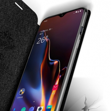 Чехол-книжка MOFI для смартфона OnePlus 6T, противоударный чехол, горизонтальный флип, силиконовая накладка, флип из искусственной кожи, металлическая пластина внутри флипа, возможность трансформации чехла в подставку для просмотра видео, чёрный, синий, золотой, розовый, красный, Киев