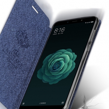 Чехол-книжка MOFI для смартфона Xiaomi Mi6X, противоударный чехол, горизонтальный флип, силиконовая накладка, флип из искусственной кожи, металлическая пластина внутри флипа, возможность трансформации чехла в подставку для просмотра видео, чёрный, синий, золотой, розовый, Киев