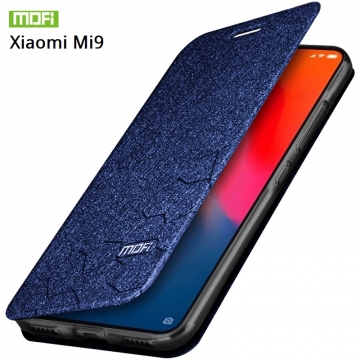 Чехол-книжка MOFI для смартфона Xiaomi Mi9, противоударный чехол, горизонтальный флип, силиконовая накладка, флип из искусственной кожи, металлическая пластина внутри флипа, возможность трансформации чехла в подставку для просмотра видео, чёрный, синий, розовый, красный, Киев