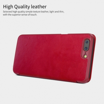 Чехол-книжка Nillkin (серия Qin) для смартфона OnePlus 5, смарт-чехол, чехол-книжка, горизонтальный флип, пластик, искусственная кожа, PU leather, белый, чёрный, коричневый, красный, бордовый, Киев