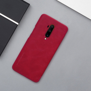 Чехол-книжка Nillkin (серия Qin) для смартфона OnePlus 7T Pro, чехол-книжка, противоударный чехол, горизонтальный флип, пластик, искусственная кожа, PU, чёрный, коричневый, красный, Киев