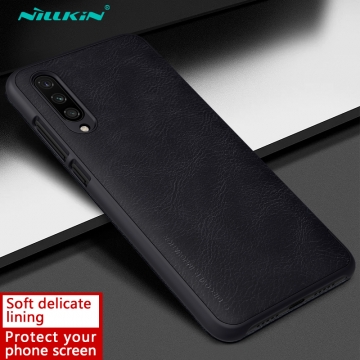 Чехол-книжка Nillkin (серия Qin) для смартфона Xiaomi Mi A3 / Xiaomi Mi CC9e, смарт-чехол, чехол-книжка, противоударный чехол, горизонтальный флип, пластик, искусственная кожа, PU, чёрный, коричневый, красный, Киев