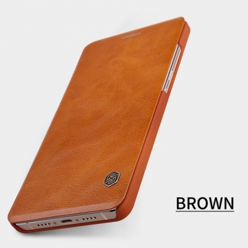 Чехол-книжка Nillkin (серия Qin) для смартфона Xiaomi Mi5S Plus, смарт-чехол, чехол-книжка, горизонтальный флип, пластик, искусственная кожа, PU, белый, чёрный, коричневый, красный, Киев