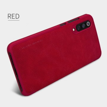 Чехол-книжка Nillkin (серия Qin) для смартфона Xiaomi Mi9, смарт-чехол, чехол-книжка, противоударный чехол, горизонтальный флип, пластик, искусственная кожа, PU, чёрный, коричневый, красный, Киев