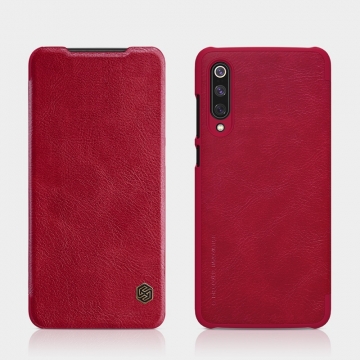 Чехол-книжка Nillkin (серия Qin) для смартфона Xiaomi Mi9, смарт-чехол, чехол-книжка, противоударный чехол, горизонтальный флип, пластик, искусственная кожа, PU, чёрный, коричневый, красный, Киев