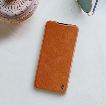 Чехол-книжка Nillkin (серия Qin) для смартфона Xiaomi Mi9 Lite / Xiaomi Mi CC9, смарт-чехол, чехол-книжка, противоударный чехол, горизонтальный флип, пластик, искусственная кожа, PU, чёрный, коричневый, красный, Киев