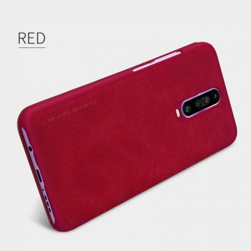 Чехол-книжка Nillkin (серия Qin) для смартфона Xiaomi Redmi K30 / Redmi K30 5G, смарт-чехол, чехол-книжка, противоударный чехол, горизонтальный флип, пластик, искусственная кожа, PU, чёрный, коричневый, красный, Киев