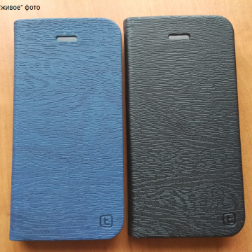 Чехол-книжка Torras (Forest Series) для iPhone 5S, горизонтальный флип, искусственная кожа, синий, чёрный, Киев