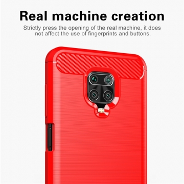 Чехол-накладка Carbon Fiber для смартфона Xiaomi Redmi Note 9 Pro / Xiaomi Redmi Note 9 Pro Max / Xiaomi Redmi Note 9S, iPaky, противоударный бампер, силикон, термополиуретан, TPU, чёрный, синий, серый, красный, Киев