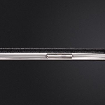 Чехол-накладка для смартфона Meizu M1 Note, бампер, искусственная кожа, хромированная рамка, чёрный, оранжевый, Киев