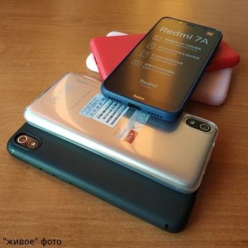 Чехол-накладка для смартфона Xiaomi Redmi 7A, противоударный бампер, термополиуретан TPU, эластичность, устойчивость к растяжению, устойчивость к царапинам, накладки на кнопки регулировки громкости и включения / выключения, двойное отверстие для крепления ремешка, чёрный, синий, красный, розовый, белый (полупрозрачный), Киев