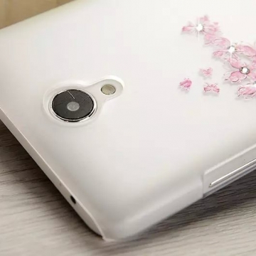 Чехол-накладка для смартфона Xiaomi RedMi Note 2 (с кристаллами), противоударный бампер, прозрачный пластик, рисунок туфелька, стразы, кристаллы, Киев