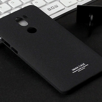 Чехол-накладка iMak (серия Cowboy Shell) + плёнка для смартфона Xiaomi Mi5S Plus, бампер, шероховатый пластик, поликарбонат, защитная плёнка, съёмное кольцо для пальца, крючок для крепления в автомобиле, чёрный, синий, Киев