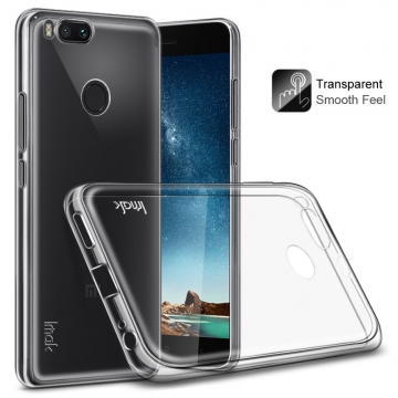 Чехол-накладка iMak (Slim) + плёнка для смартфона Xiaomi Mi5X / Xiaomi Mi A1, прозрачный термополиуретан, чёрный гладкий термополиуретан, чёрный шероховатый термополиуретан, логотип «iMak», накладки на кнопки регулировки громкости и включения / выключения, двойное отверстие для крепления ремешка, защитная плёнка повышенной прочности, Киев