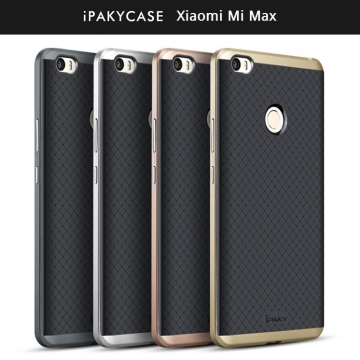 Чехол-накладка iPaky для Xiaomi Mi Max, резина, пластик, чёрный, тёмно-серый, серебяный, золотой, розовое золото, Киев