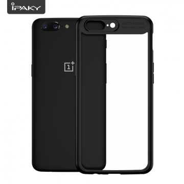 Чехол-накладка iPaky (серия Letou) для смартфона OnePlus 5, рама из термополиуретана, TPU, акриловая задняя панель, прозрачный пластик, сочетание жёсткости с гибкостью, накладки на кнопки регулировки громкости и включения / выключения, чёрный, синий, красный, Киев