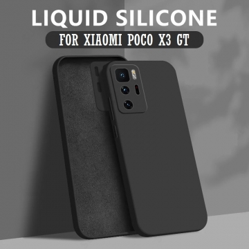 Чехол-накладка Liquid Silicone для смартфона Xiaomi Poco X3 GT / Xiaomi Redmi Note 10 Pro 5G (China), противоударный бампер, термополиуретан с мягкой подкладкой, флок, эластичность в сочетании с устойчивостью к растяжению, устойчивость к царапинам, накладки на кнопки регулировки громкости и включения / выключения, двойное отверстие для крепления ремешка, чёрный, синий, серый, сиреневый, красный, зелёный, жёлтый, розовый, персиковый, Киев