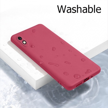 Чехол-накладка Liquid Silicone для смартфона Xiaomi Redmi 9A, противоударный бампер, термополиуретан с мягкой подкладкой, эластичность в сочетании с устойчивостью к растяжению, устойчивость к царапинам, накладки на кнопки регулировки громкости и включения / выключения, двойное отверстие для крепления ремешка, чёрный, синий, серый, сиреневый, красный, зелёный, жёлтый, персиковый, Киев